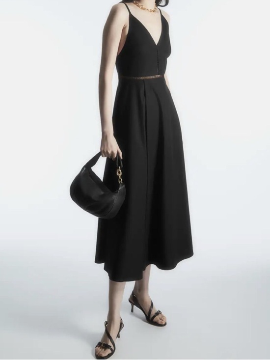 COS Dresses & Skirts - COS Black V-Neck Midi Dress